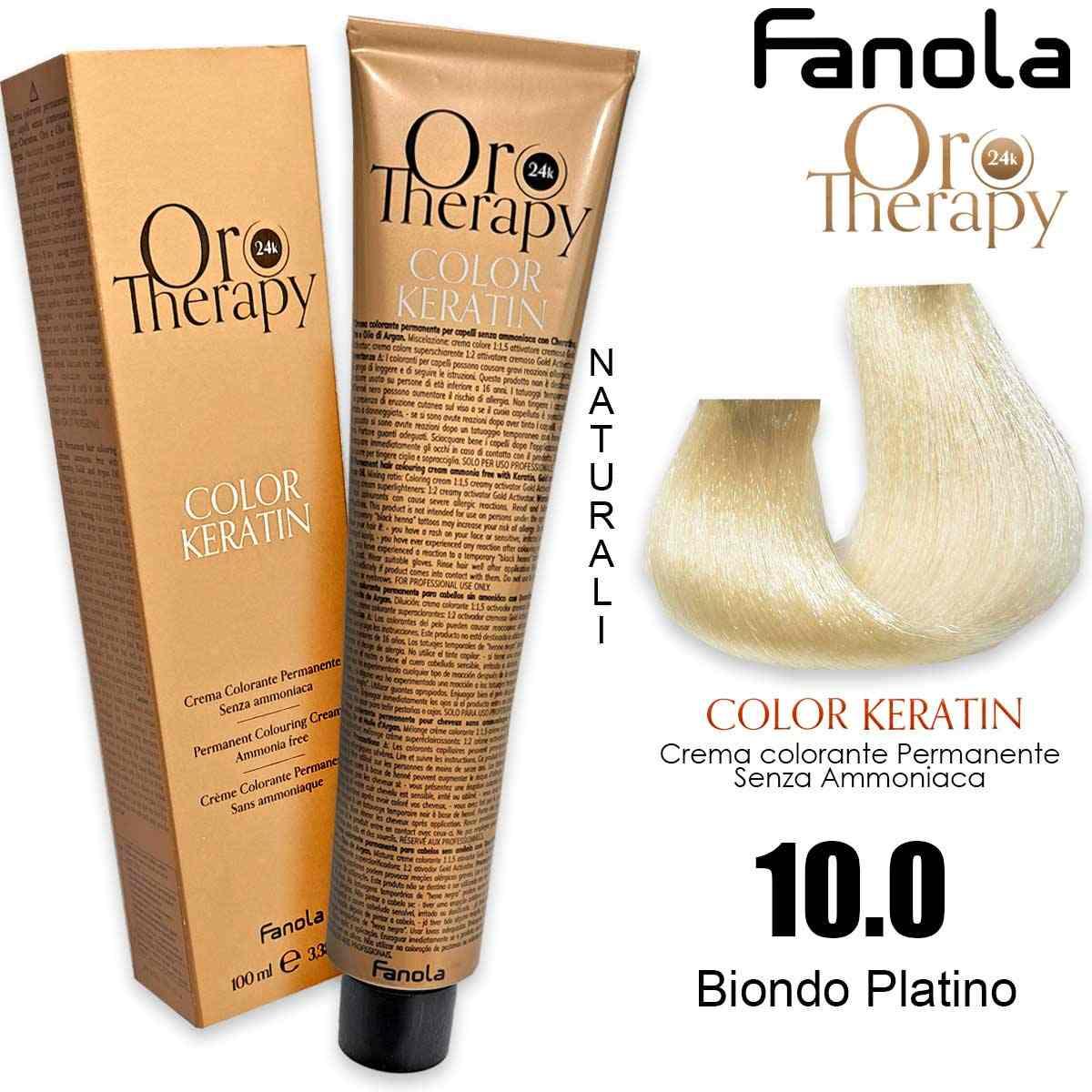Fanola oro therapy color keratin 100 ml 10.0