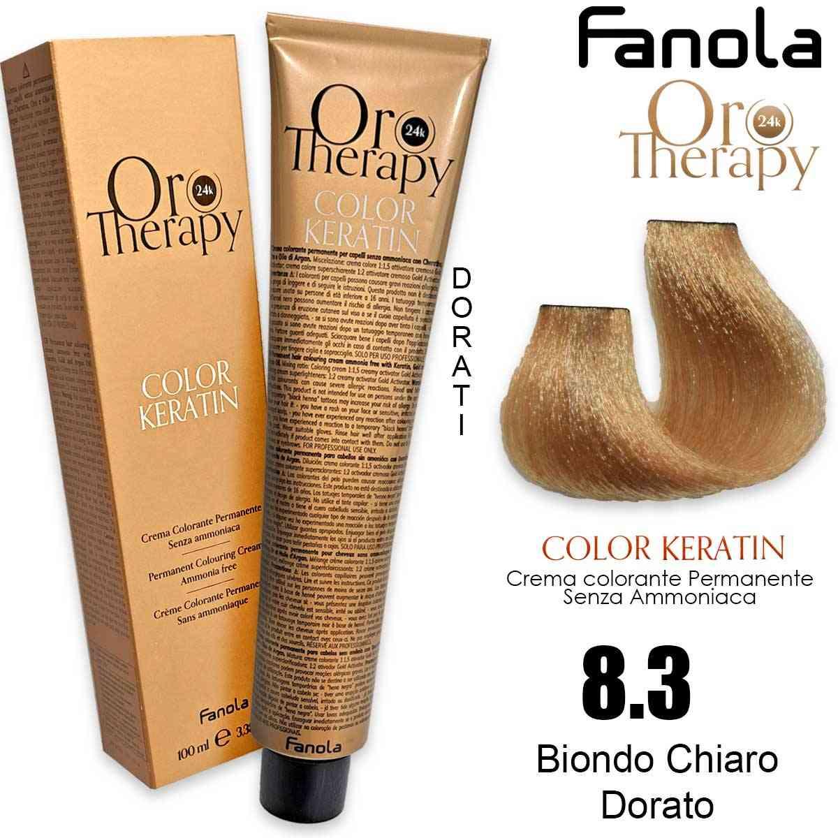 Fanola oro therapy color keratin 100 ml 8.3