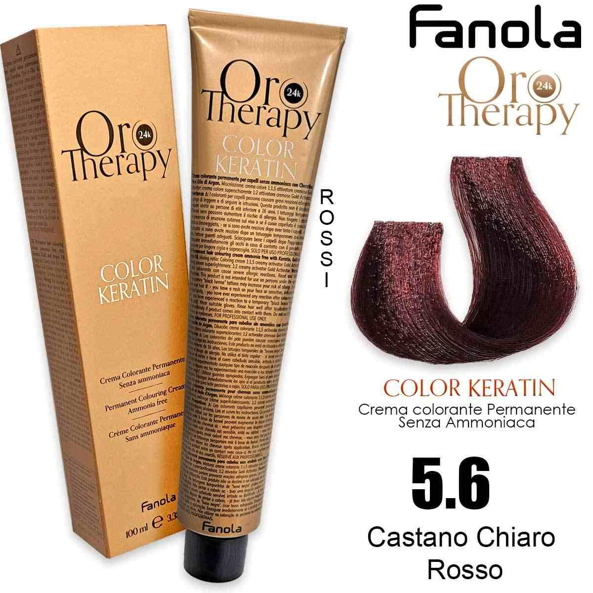 Fanola oro therapy color keratin 100 ml 5.6