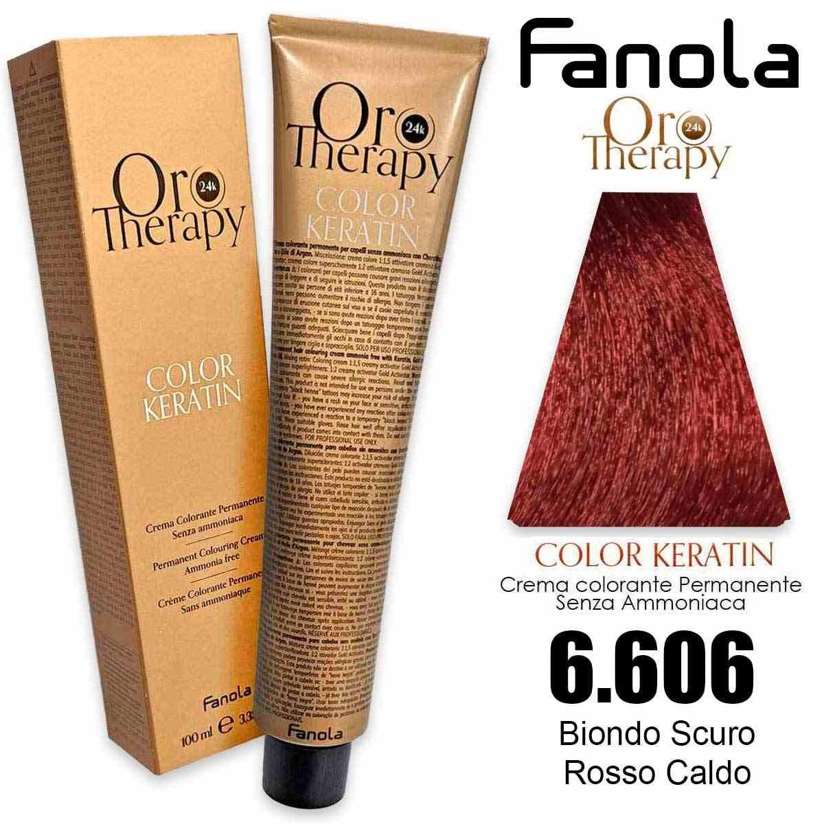 Fanola oro therapy color keratin 100 ml 6.606