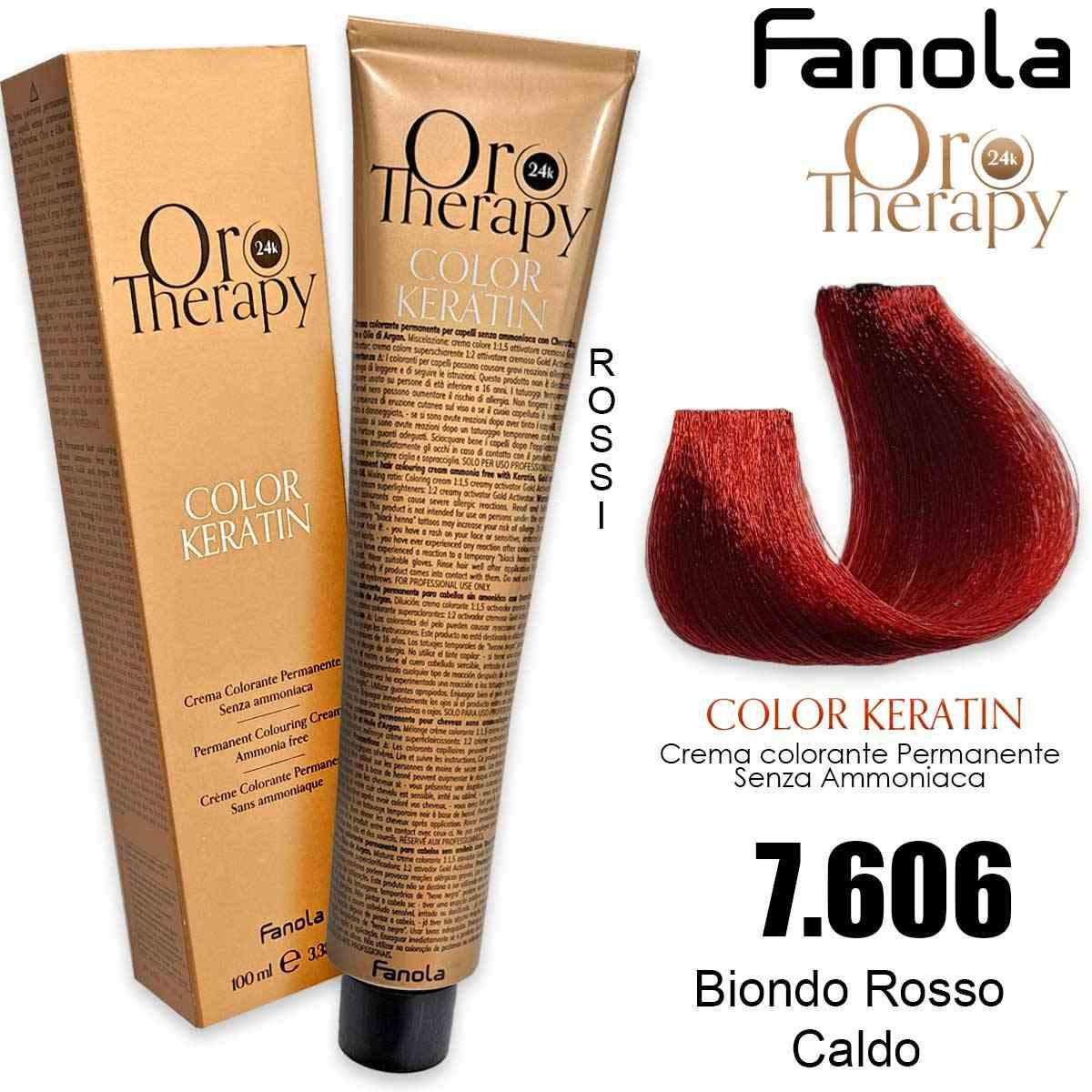 Fanola oro therapy color keratin 100 ml 7606