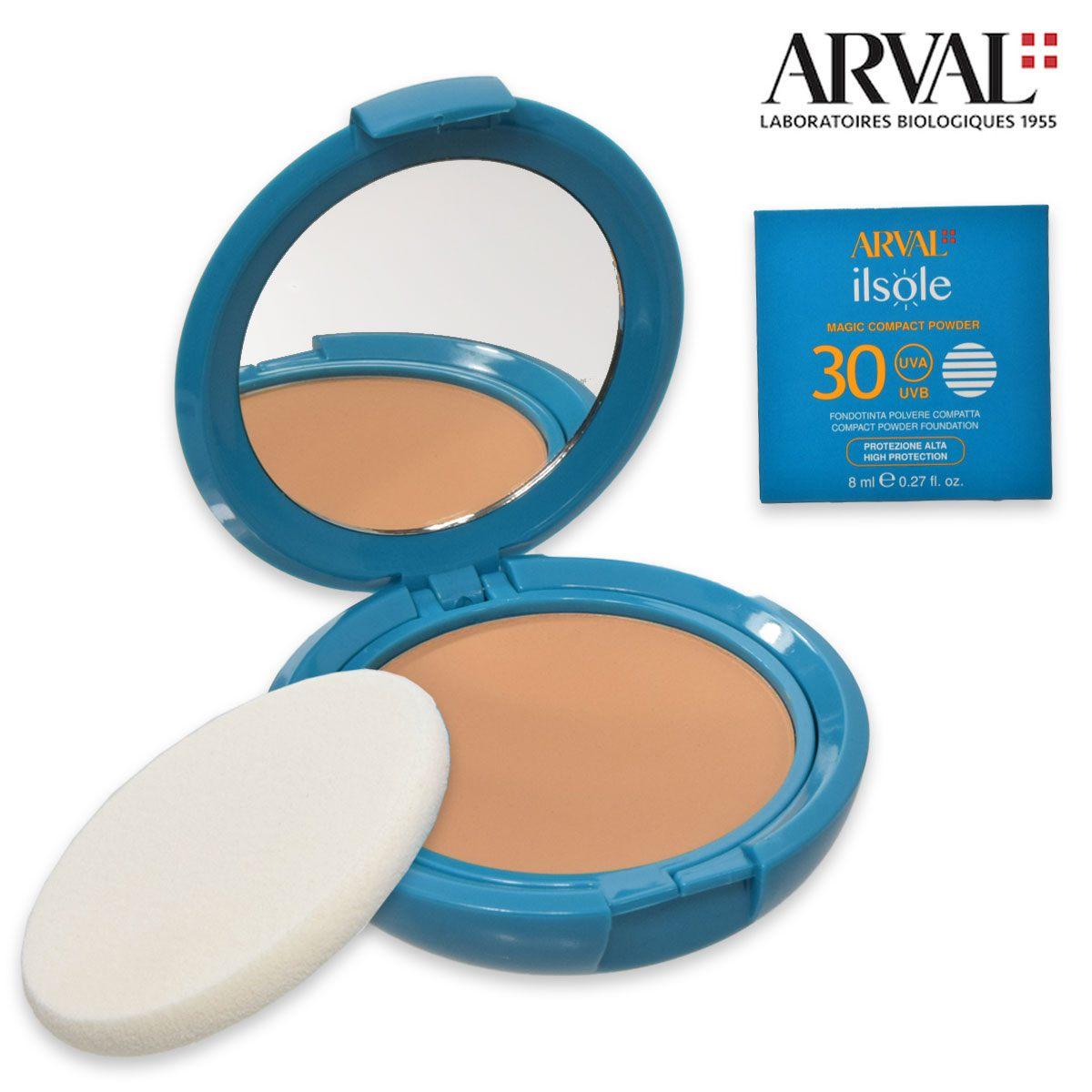 ARVAL IL SOLE - Magic compact Powder SPF30 n.01 - beige ambrato  fondotinta polvere compatta tr 8ml