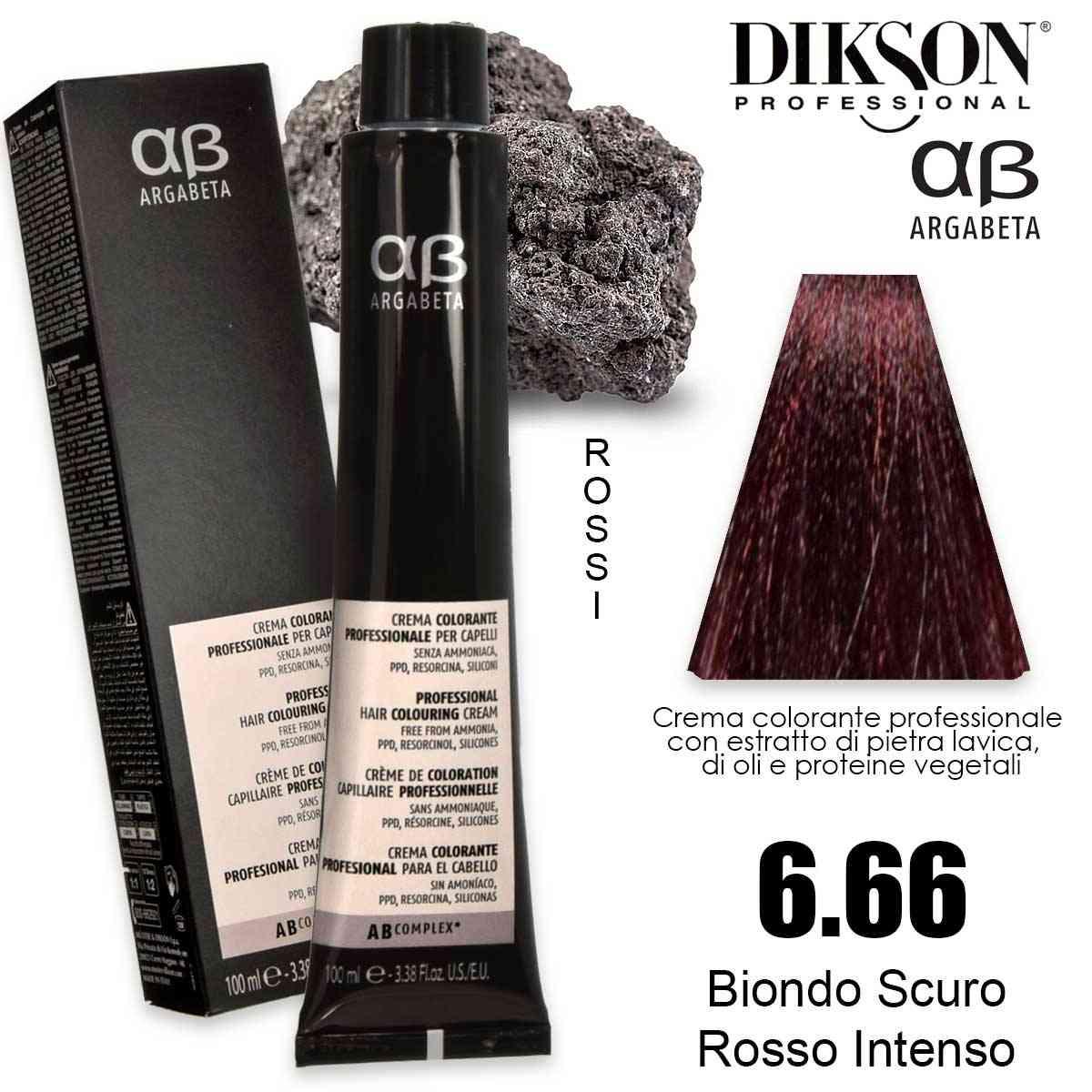 Dikson argabeta color 100 ml 6.66 biondo scuro rosso intenso