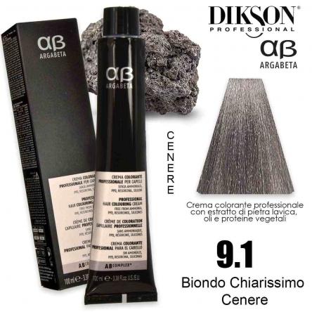 Dikson argabeta color 100 ml 9.1 biondo chiarissimo cenere