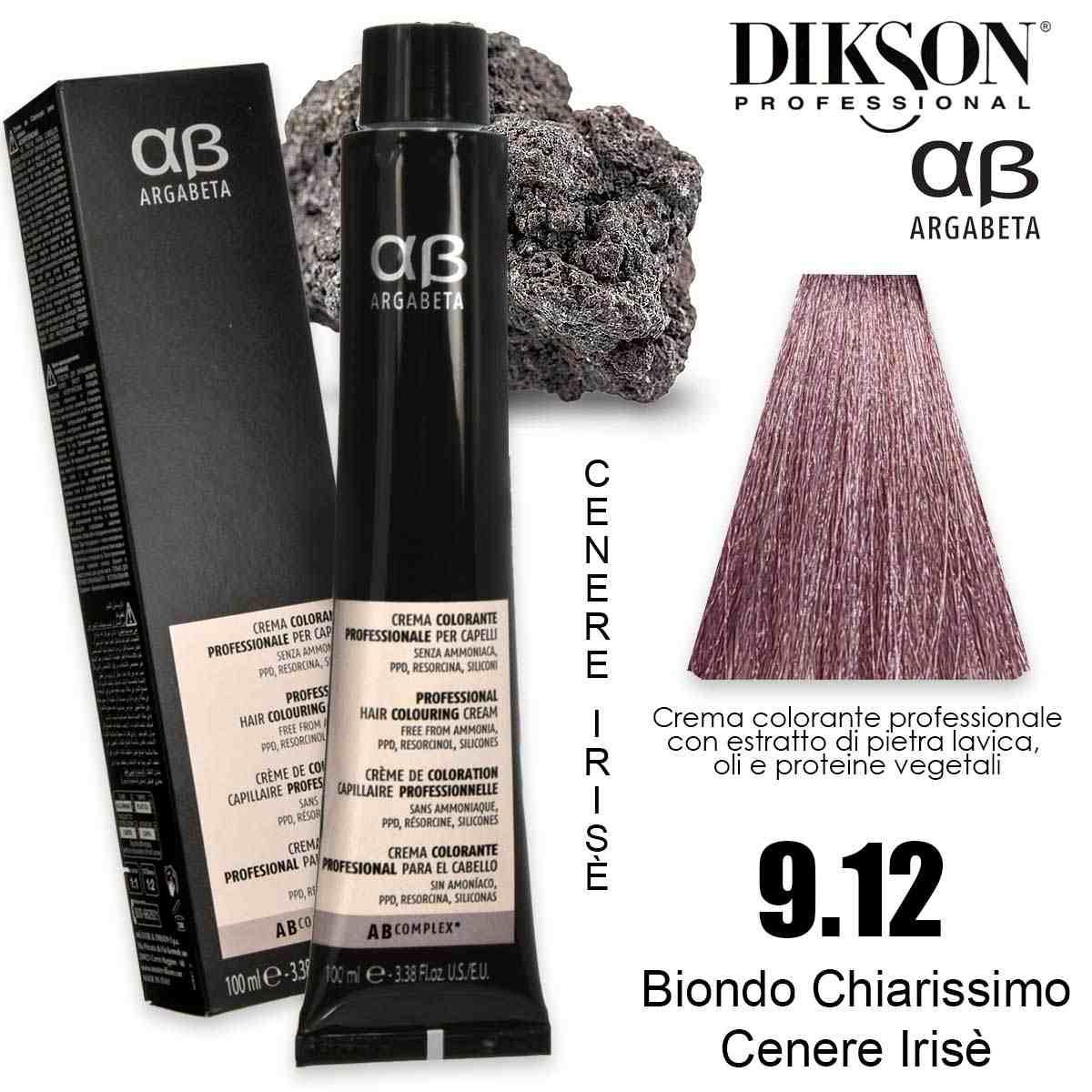 Dikson argabeta color 100 ml 9.12 biondo chiarissimo cenere irisÈ