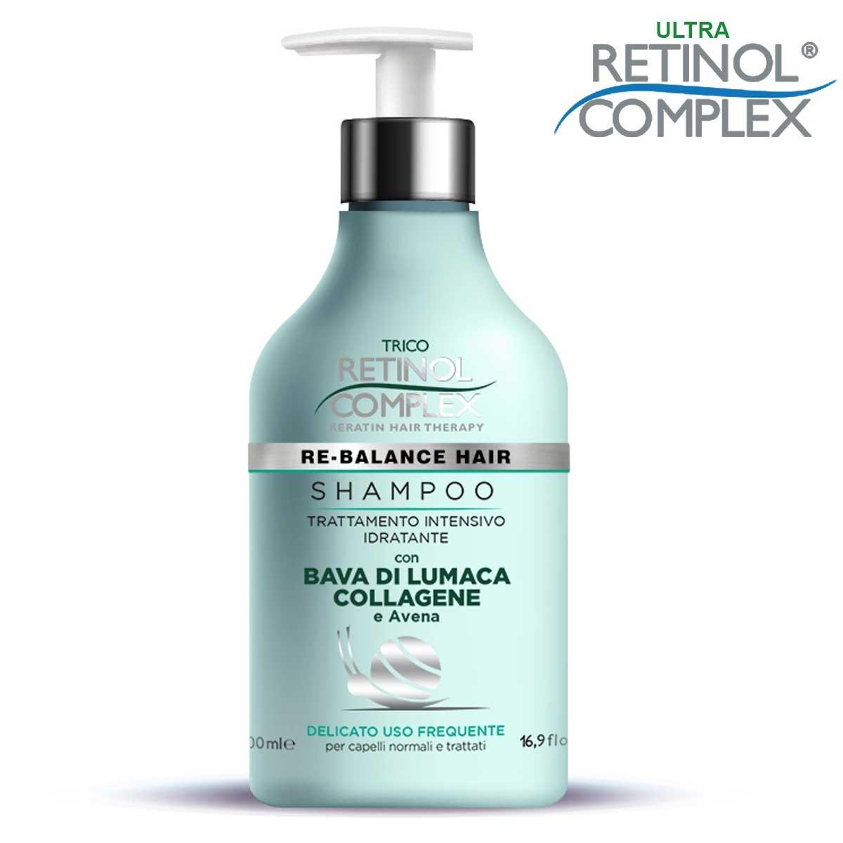 Retinol complex shampoo bava lumaca collagene & avena 500 ml