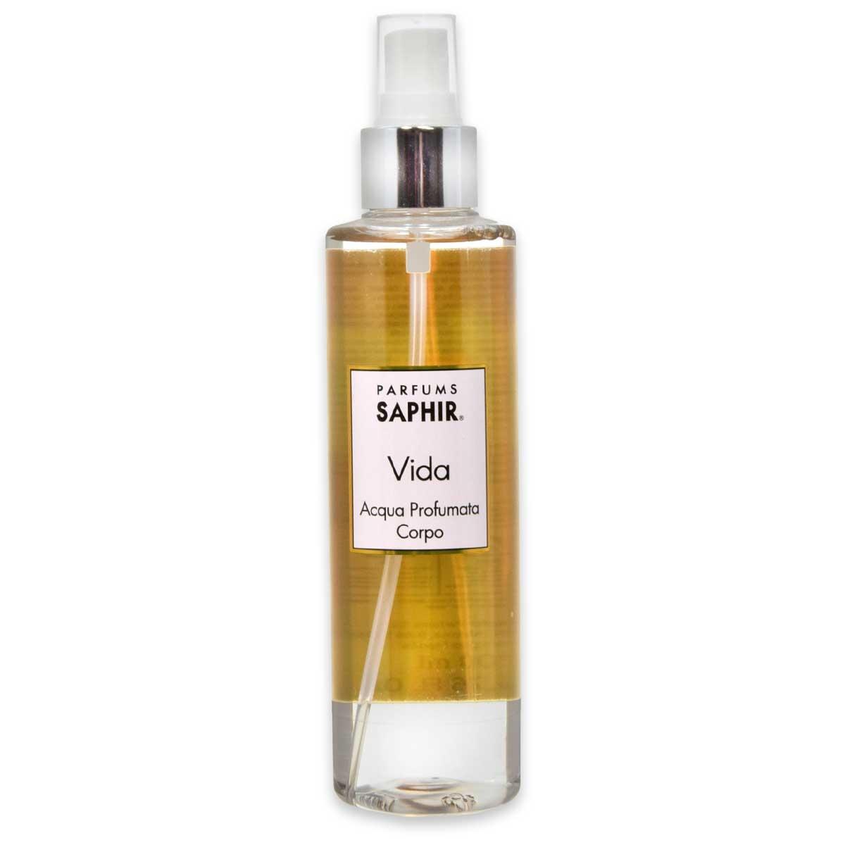 Frasco 200 ml body mist saphir vida