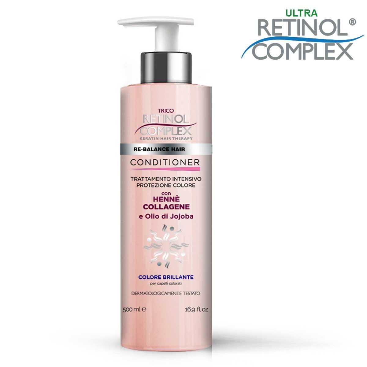 Keratin complex conditioner 500 ml protezione colore con hennÈ & collagene