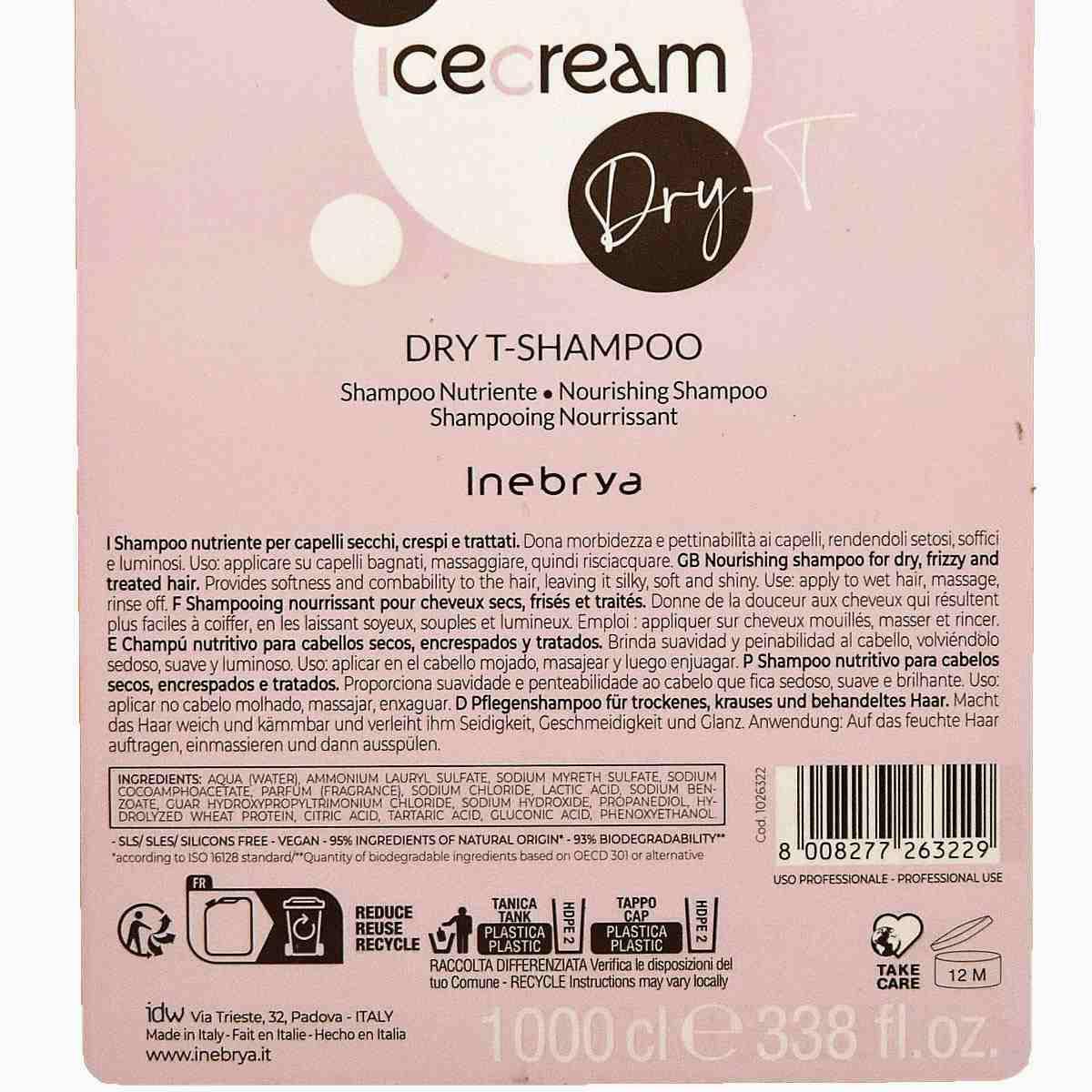 Inebrya dry-t shampoo 10 litri