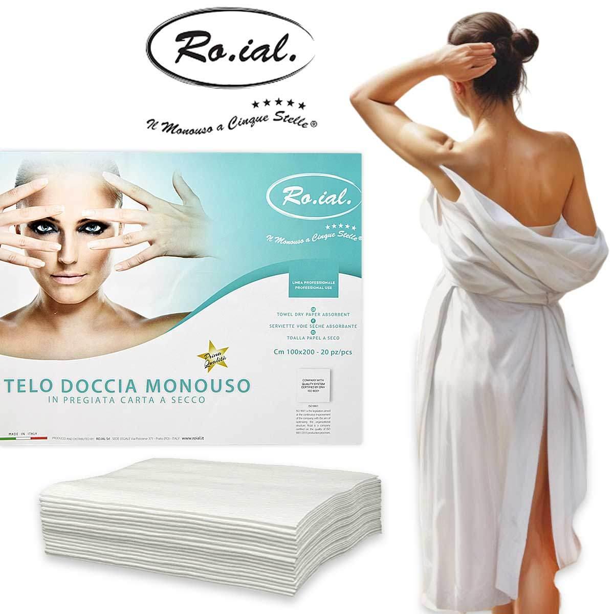Roial asciugamano doccia 100 x 200 carta secco goffrata 20 pezzi