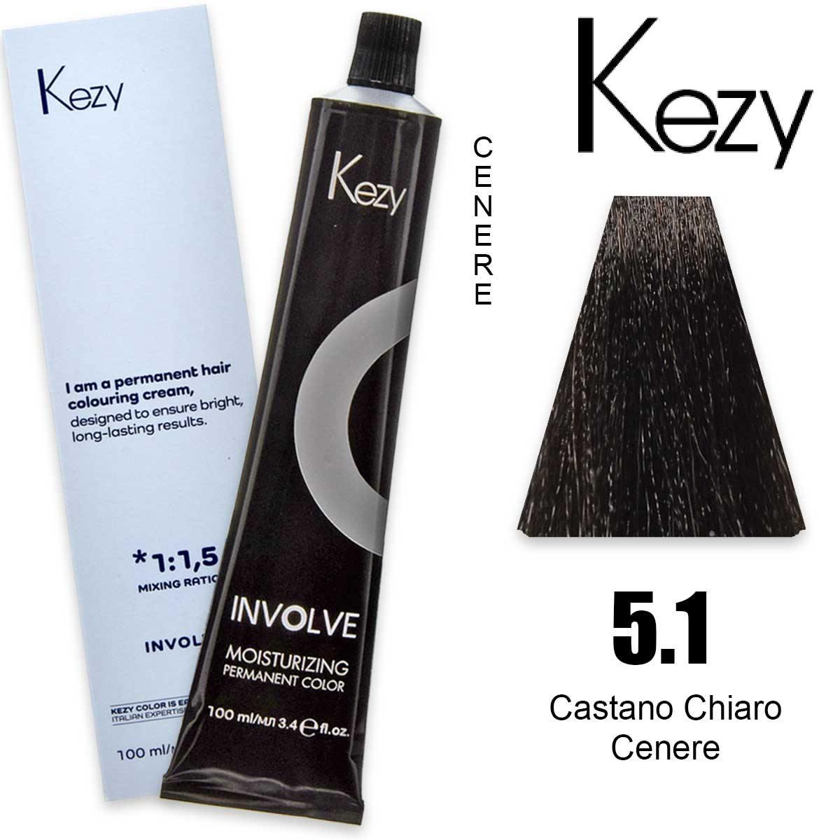 Kezy involve color 100 ml castano chiaro cenere 5.1