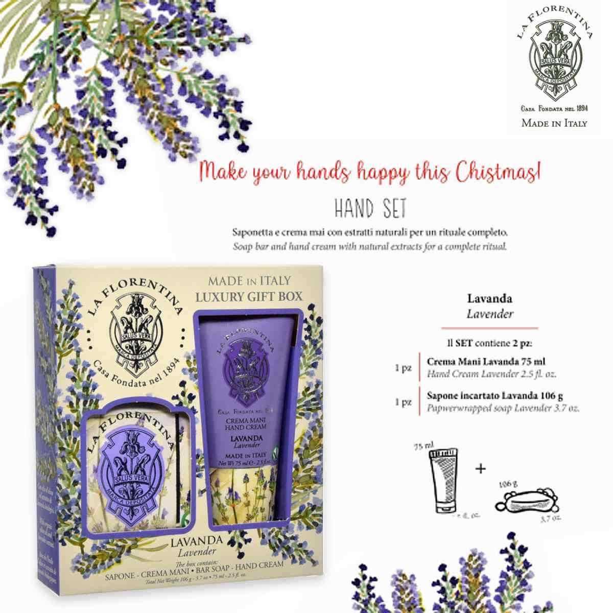 La florentina gift set small bl 75ml hc106g soap lavanda