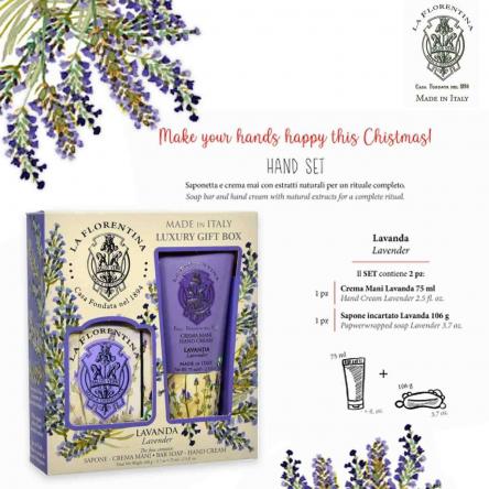 La florentina gift set small bl 75ml hc106g soap lavanda
