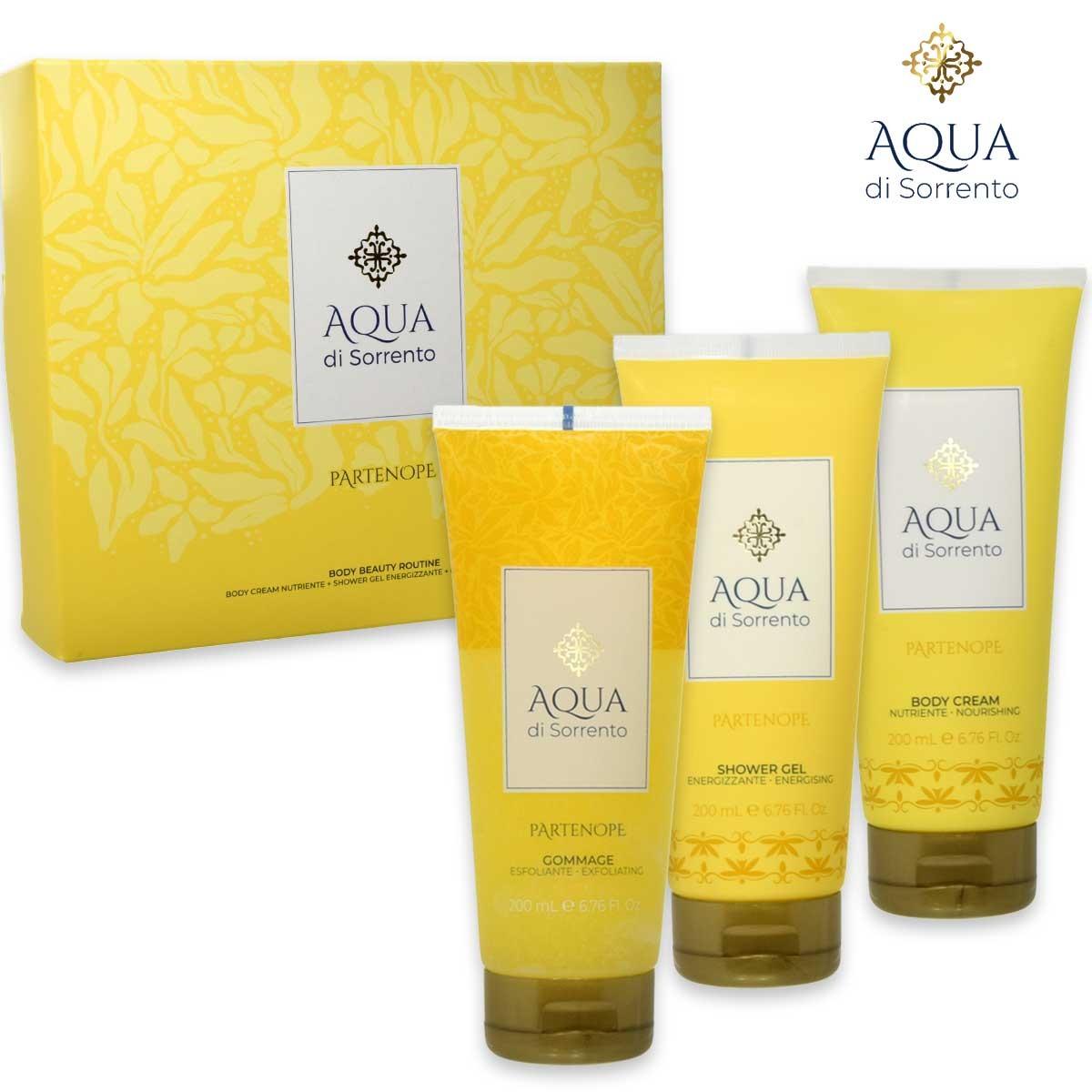Aqua di sorrento partenope gift set (sg200ml+bl 200ml+ scrub 200ml)