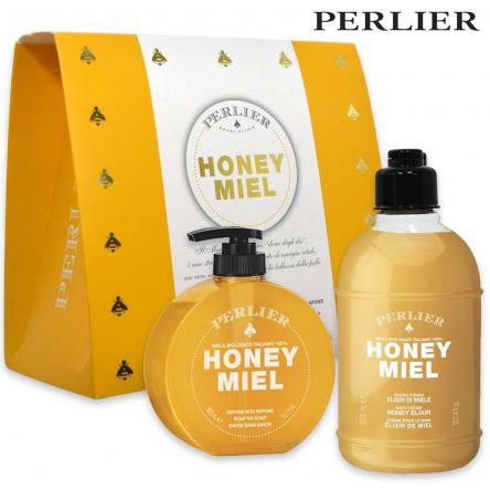 Perlier cofanetto doccia crema  & sapone liquido  miele