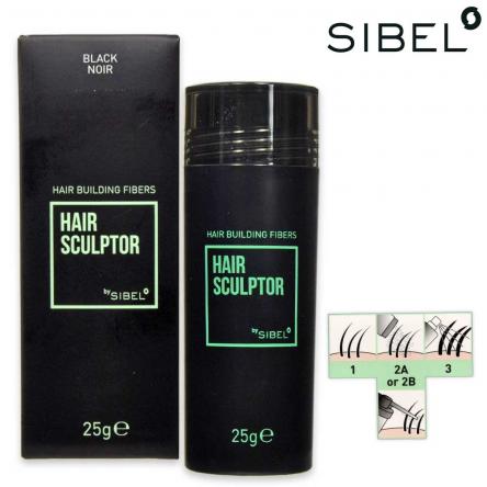 Sibel hs hair building fibres black 25g