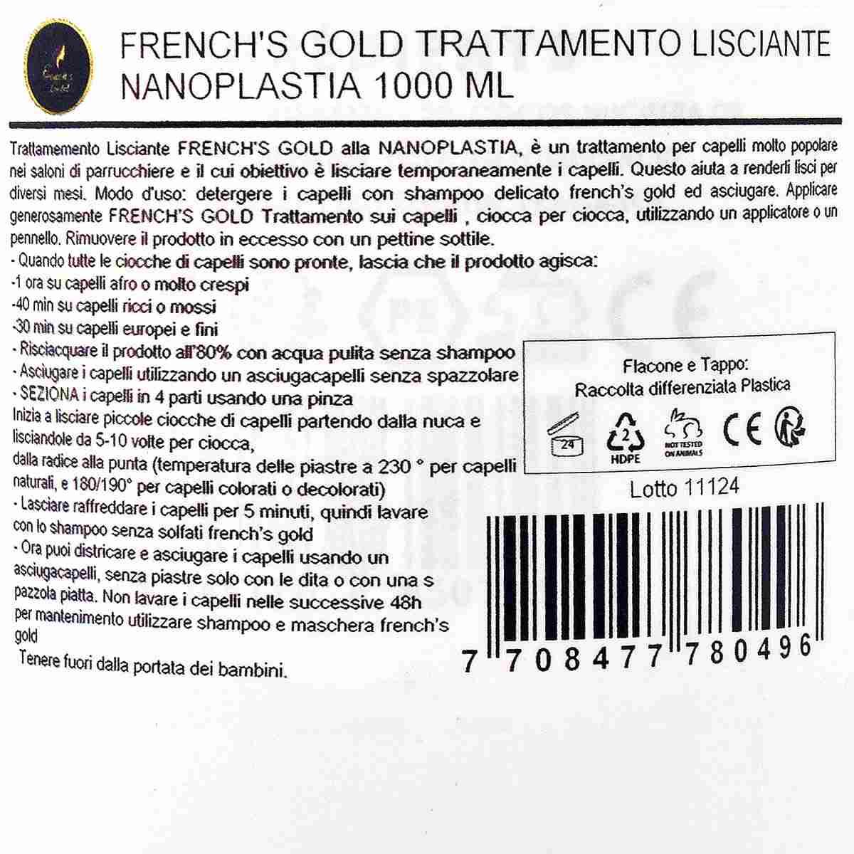 French's gold  trattamento stirante nanoplastia 1000 ml