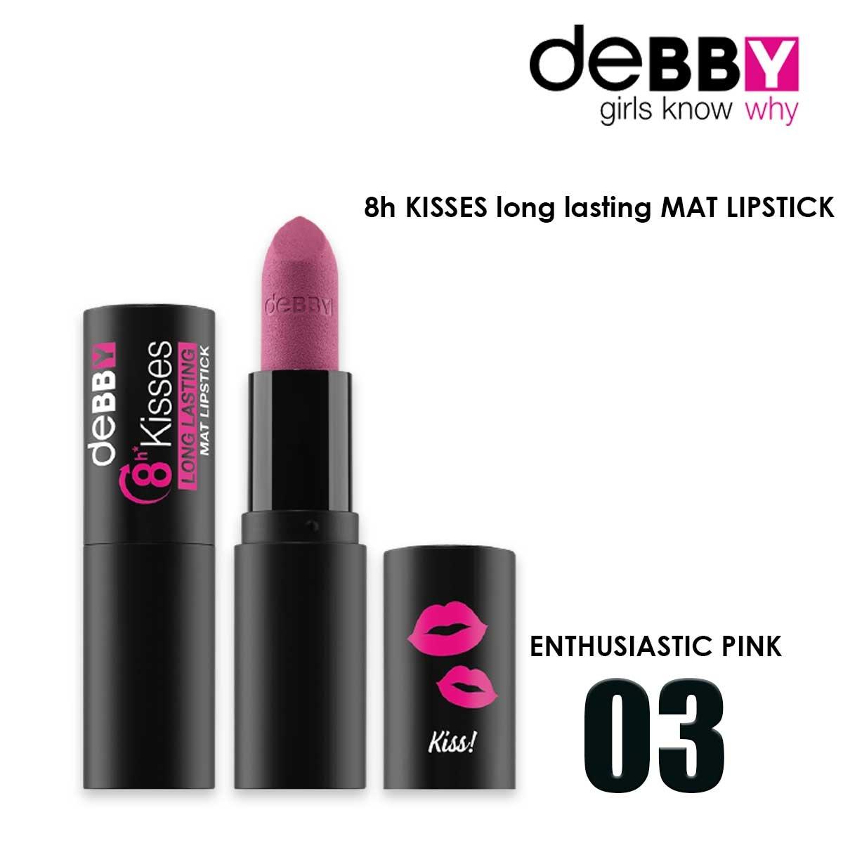 Debby rossetto long lasting mat 8h kisses 03 enthusiastic pink