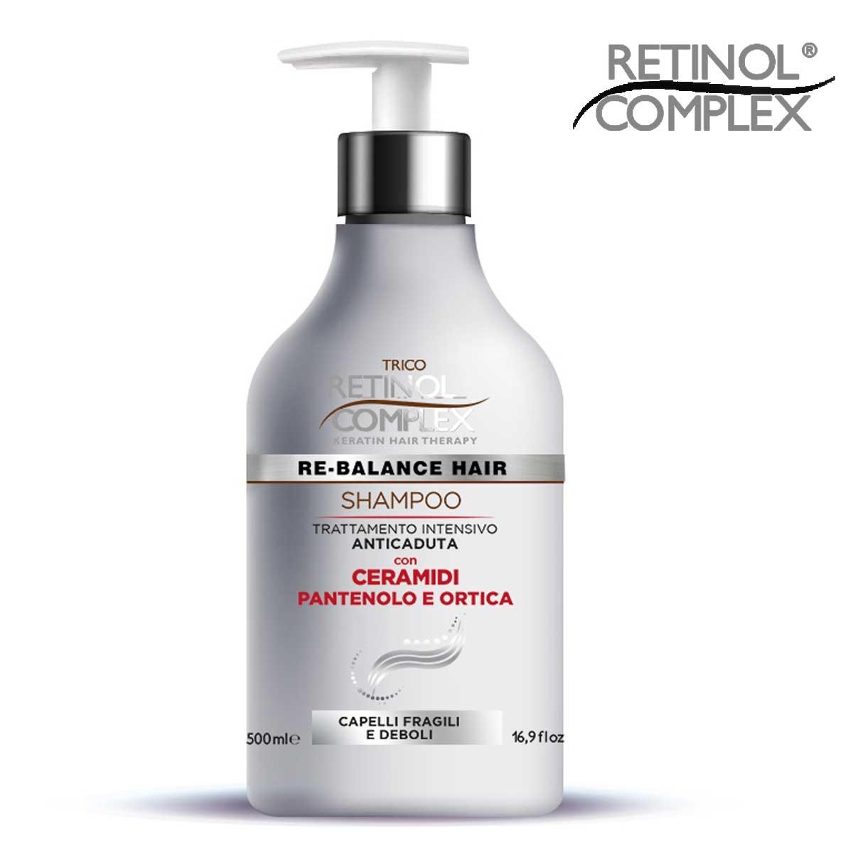 Keratin complex shampoo 500 ml anticaduta ceramidi-pantenolo e ortica
