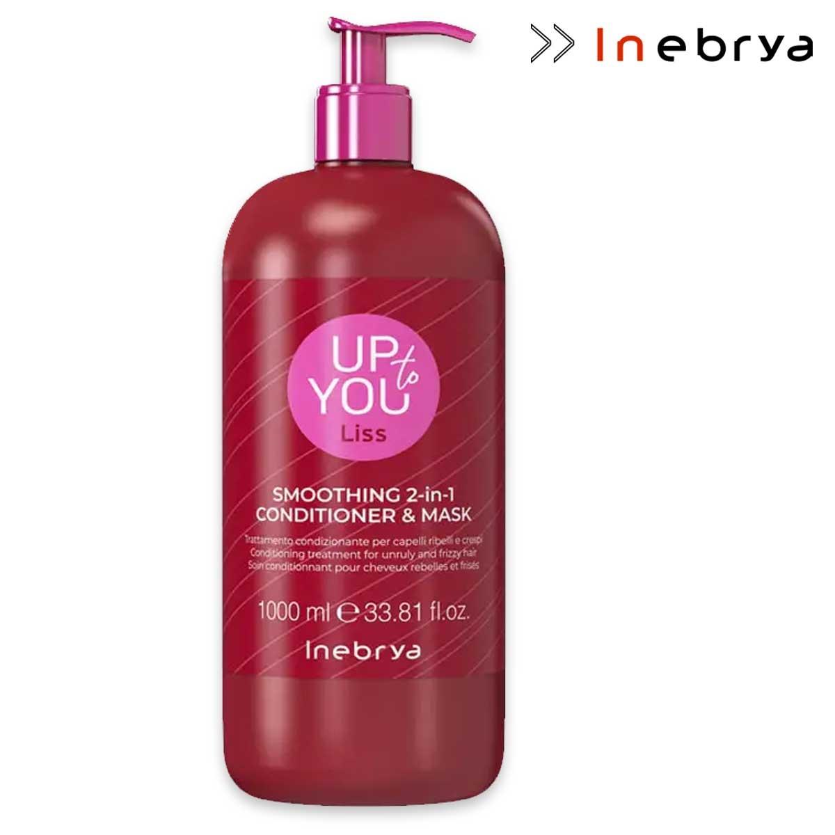 Inebrya up to you liss smoothing 2-in-1 mask & conditioner 1000 ml