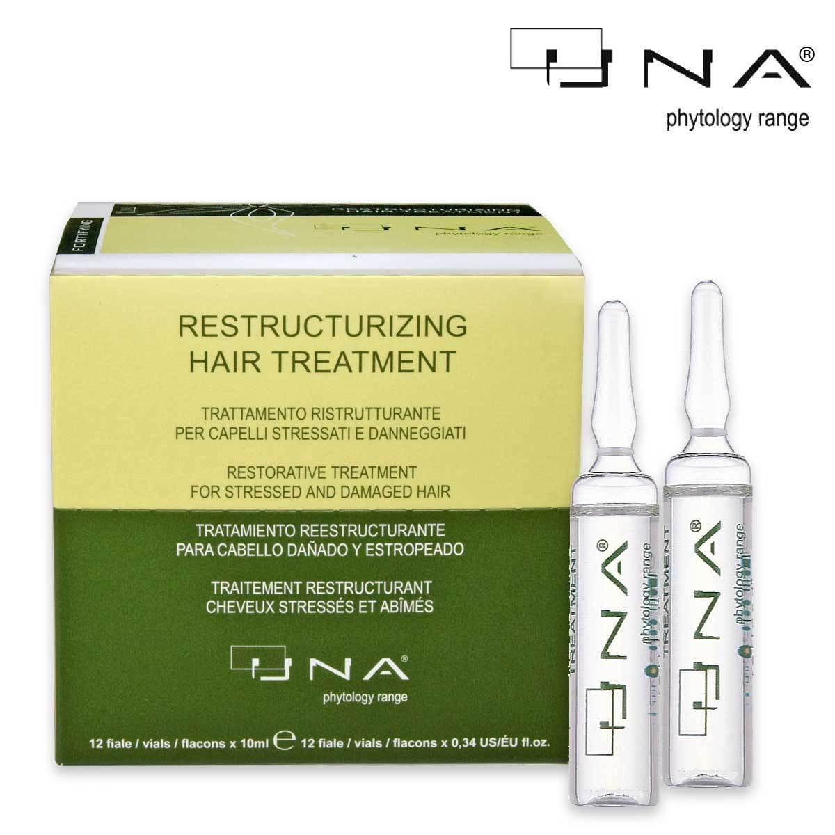 Una restructurizing hair treatment box 12 fiale x 10ml vials