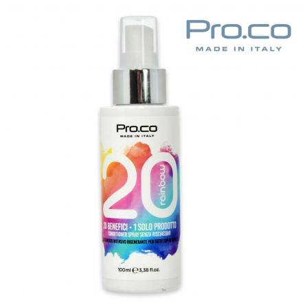 Pro.co rainbow 20 benefici in 1 conditioner spray senza risciacquo 100 ml