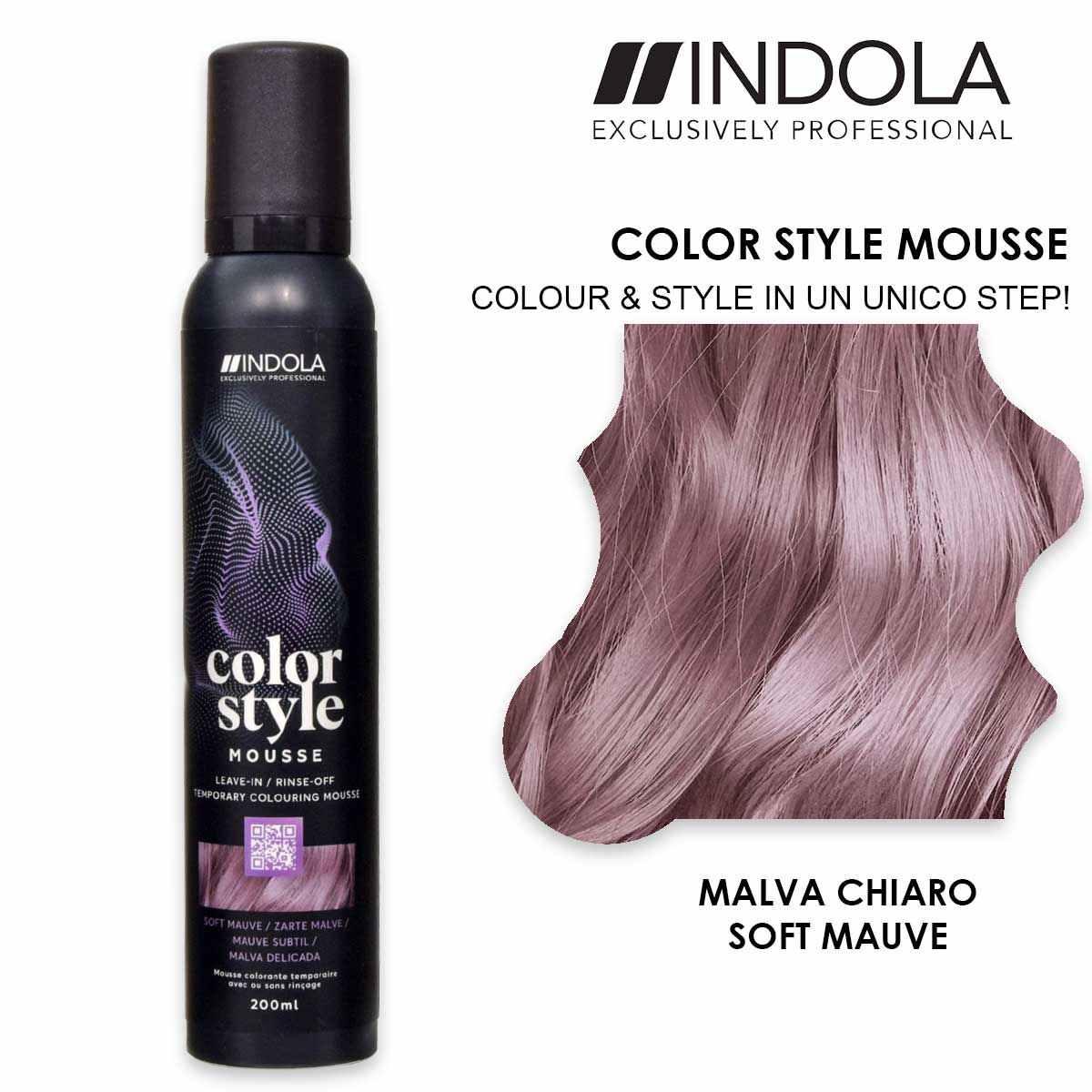 Indola color style mousse 200 ml malva mauve