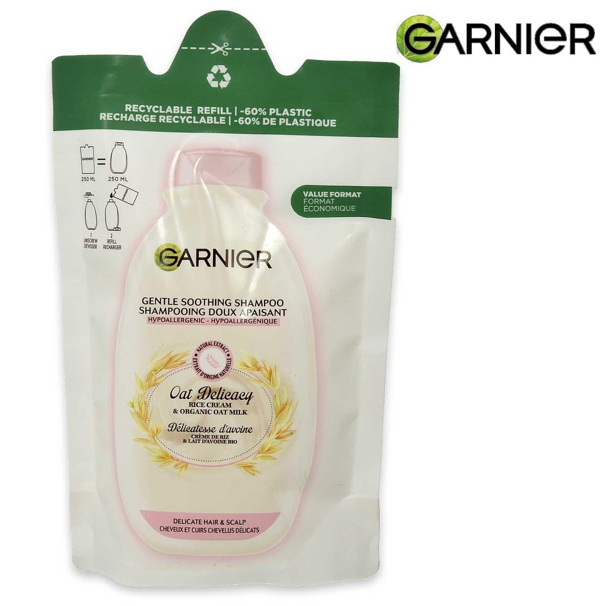 Garnier shampoo refill 250 ml lenitivo al latte d'avena delicato