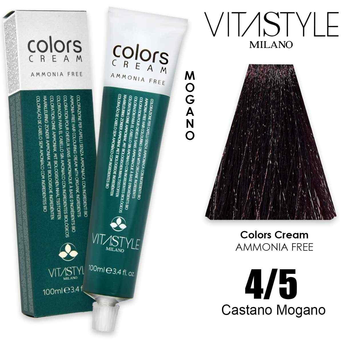 Vitastyle colors cream senza ammoniaca 100 ml 4.5