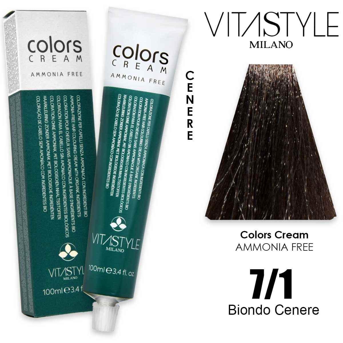 Vitastyle colors cream senza ammoniaca 100 ml 7.1