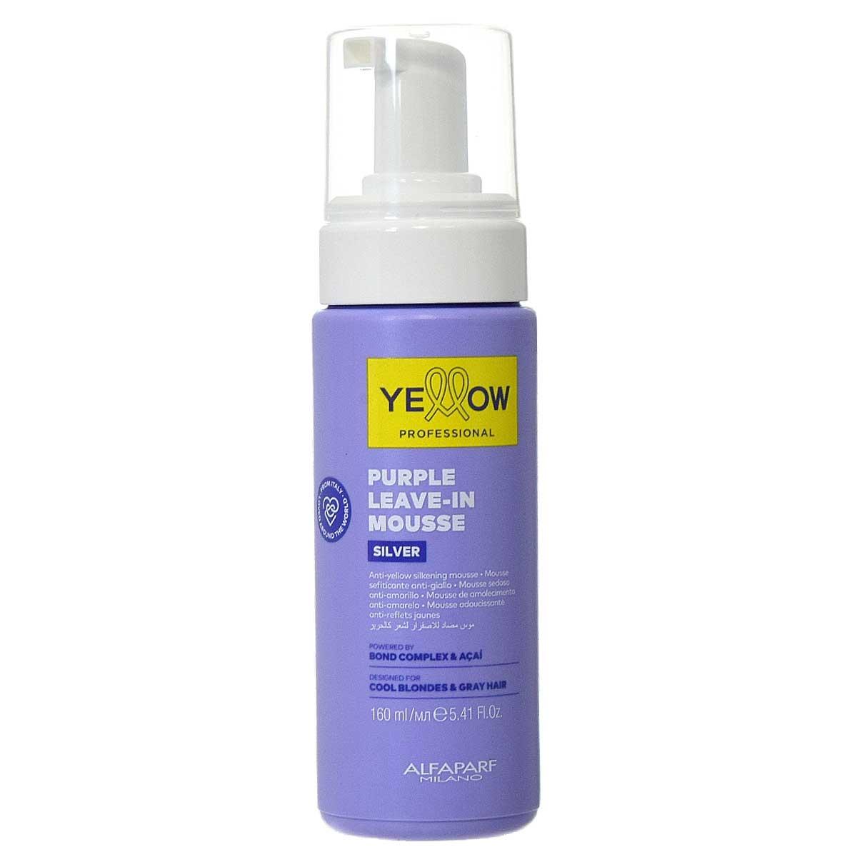 Alfaparf yellow silver leave in mousse 160 ml