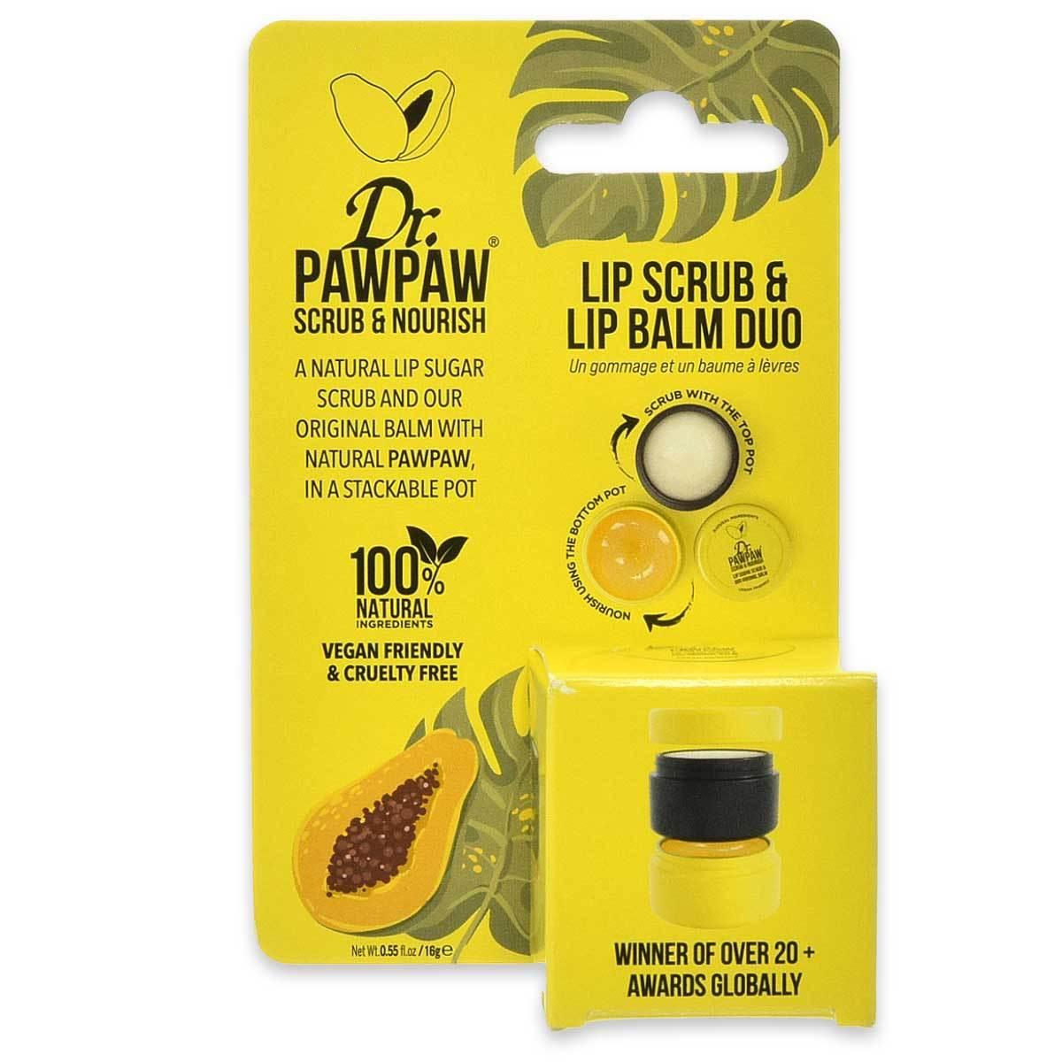 Dr. paw paw lip scrub & lip balm duo - scrub/balsamo