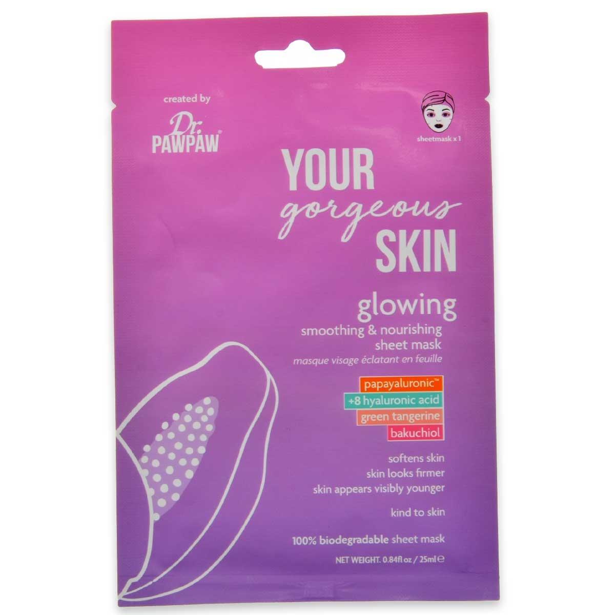 Dr. paw paw glowing sheet mask - maschera illuminante 25 ml