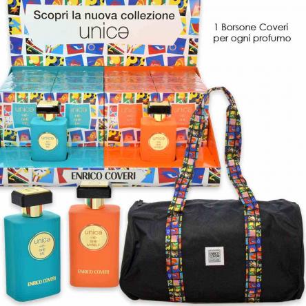 Enrico coveri unica espositore 12 pezzi edp 100 ml + 12 borsoni + 2 tester