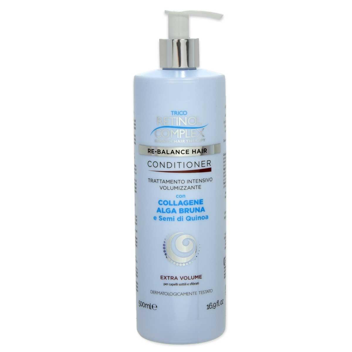 Retinol complex conditioner volumizzante con collagene alga bruna e quinoa 500 ml