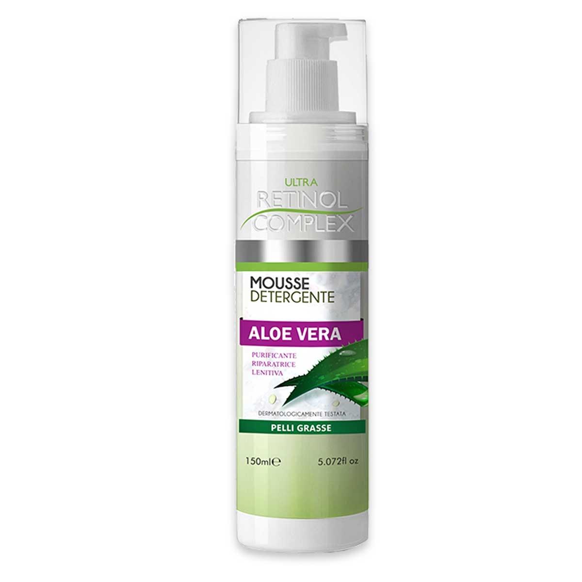 Retinol complex mousse detergente viso aloe vera per pelli grasse 150 ml
