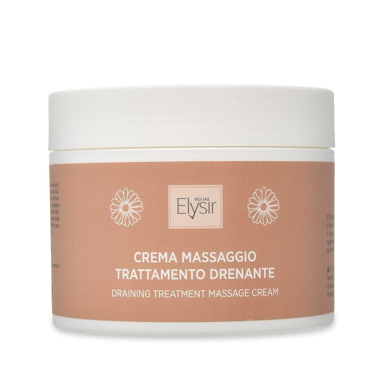 Roial elysir crema massaggio corpo drenante 500ml con caffeina