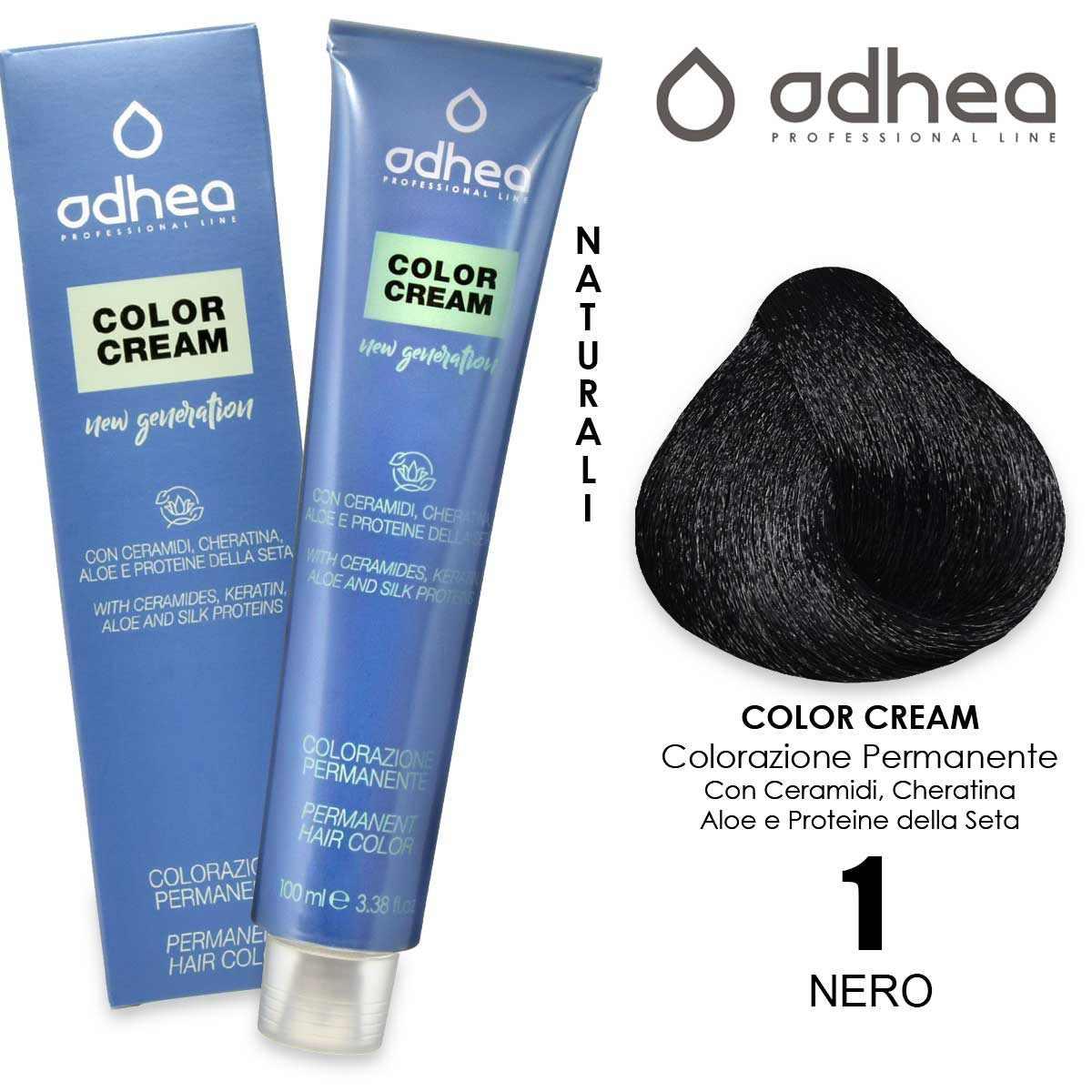 Odhea color cream con ammoniaca 100 ml - 1 nero