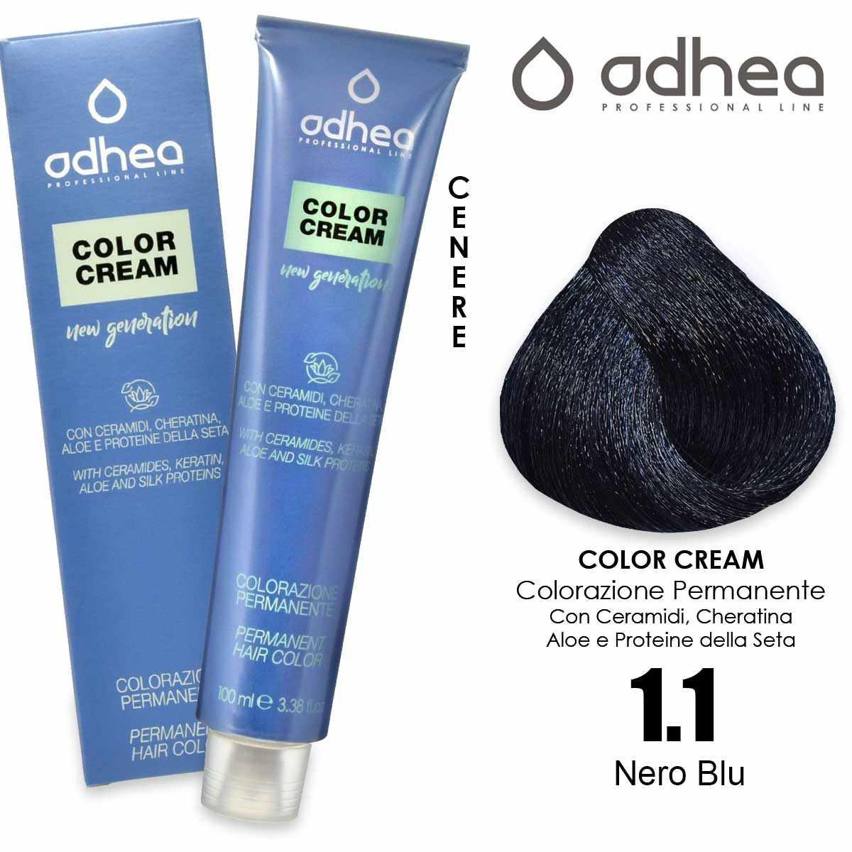 Odhea color cream con ammoniaca 100 ml - 1.1 nero blu