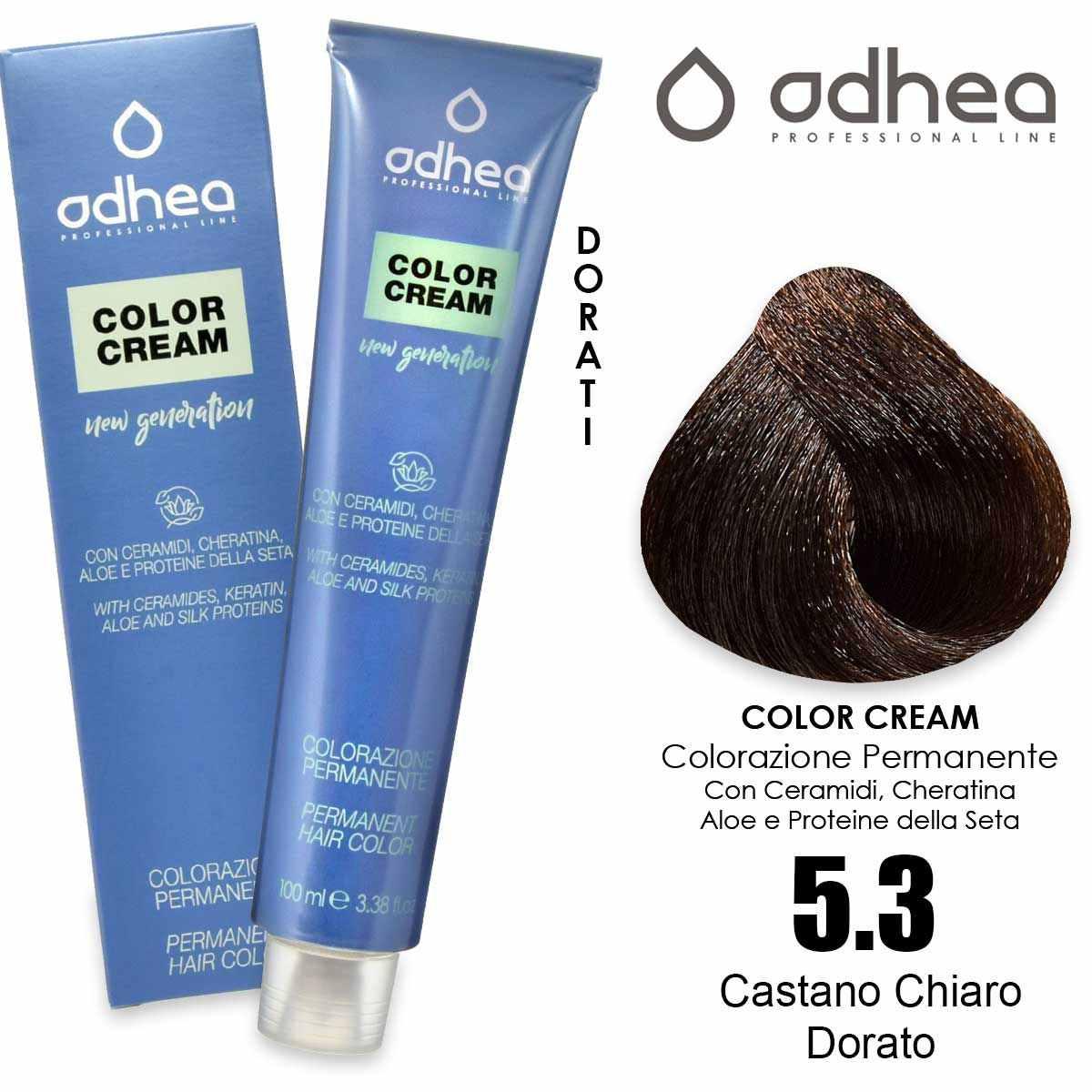 Odhea color cream con ammoniaca 100 ml - 5.3 castano chiaro dorato