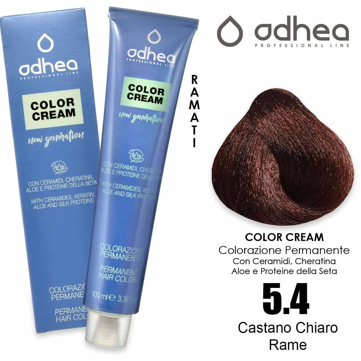 Odhea color cream con ammoniaca 100 ml - 5.4 castano chiaro rame