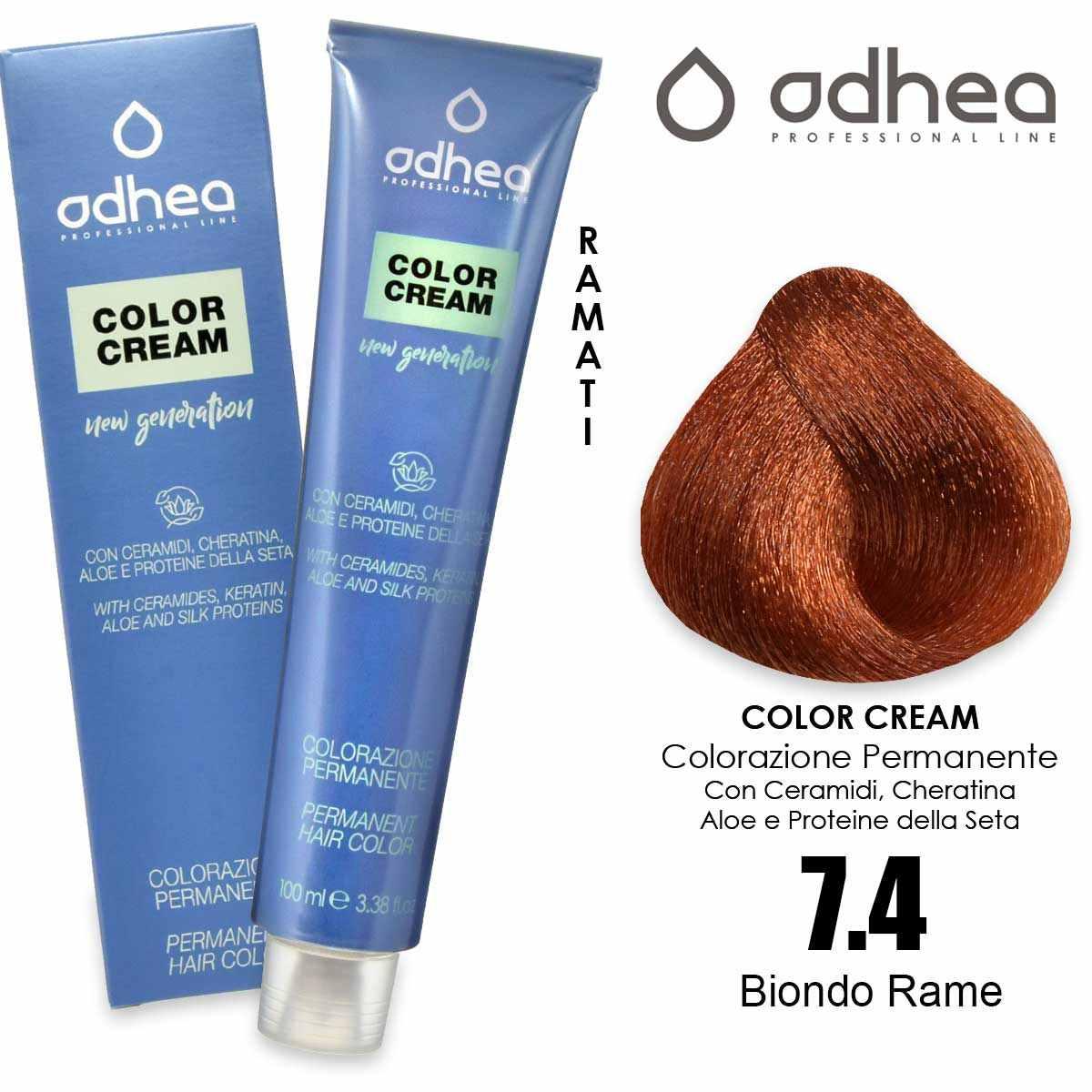 Odhea color cream con ammoniaca 100 ml - 7.4 biondo rame