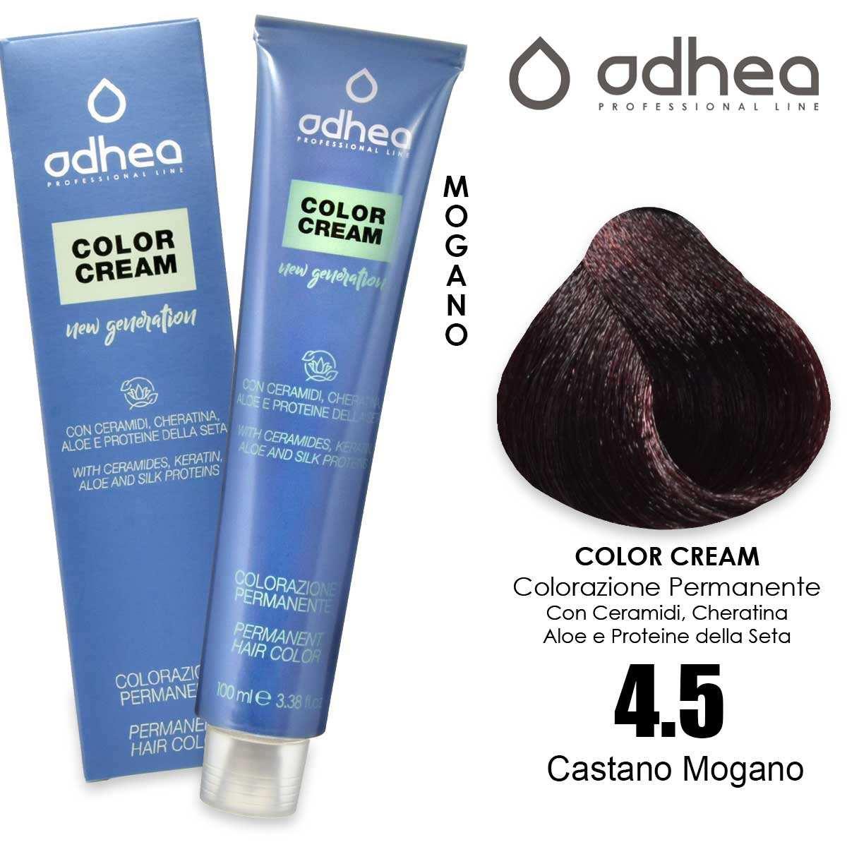 Odhea color cream con ammoniaca 100 ml - 4.5 castano mogano