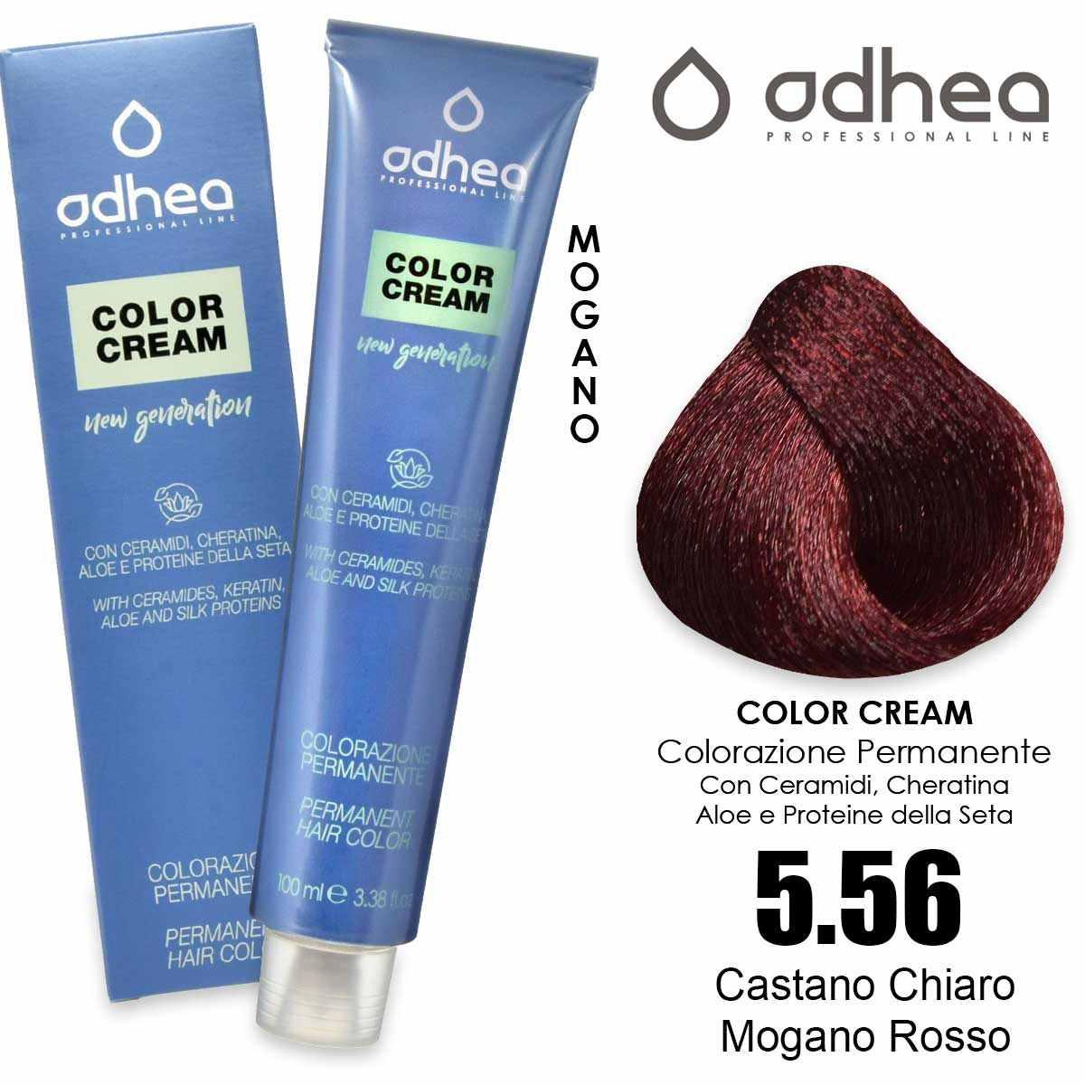 Odhea color cream con ammoniaca 100 ml - 5.56 castano chiaro mogano rosso
