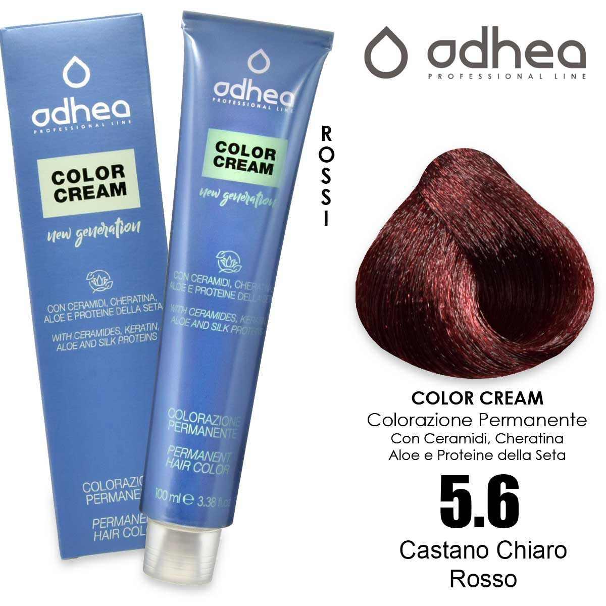 Odhea color cream con ammoniaca 100 ml - 5.6 castano chiaro rosso