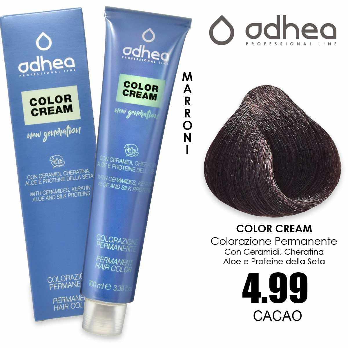 Odhea color cream con ammoniaca 100 ml - 4.99 cacao
