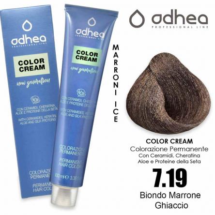 Odhea color cream con ammoniaca 100 ml - 7.19 biondo marrone ghiaccio