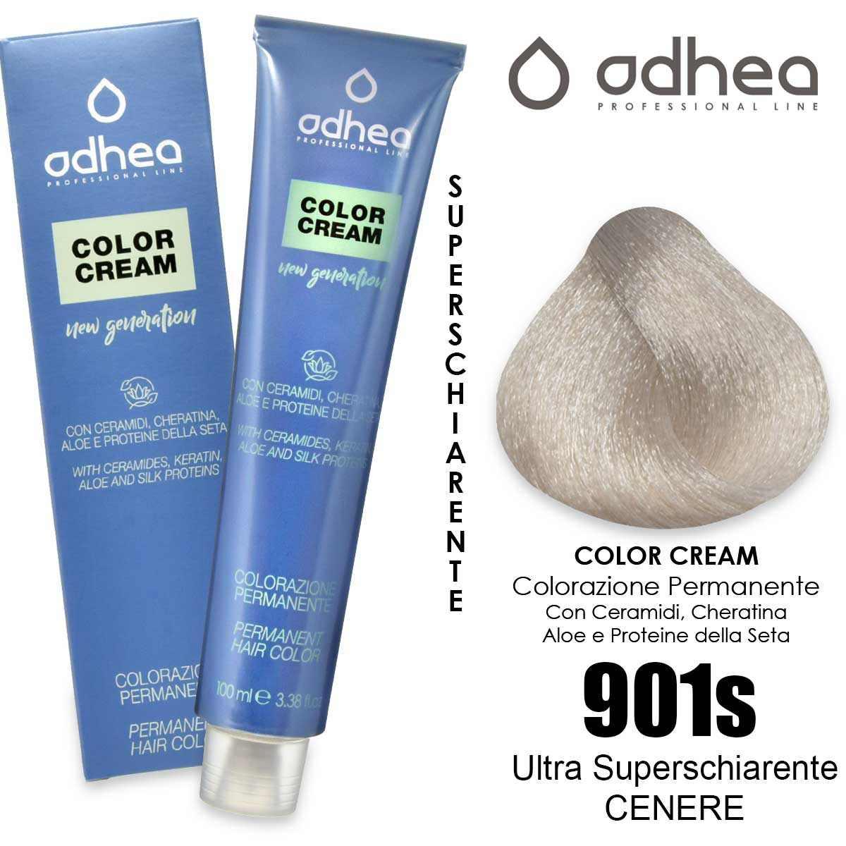 Odhea color cream con ammoniaca 100 ml - 901 s ultra superschiarente cenere