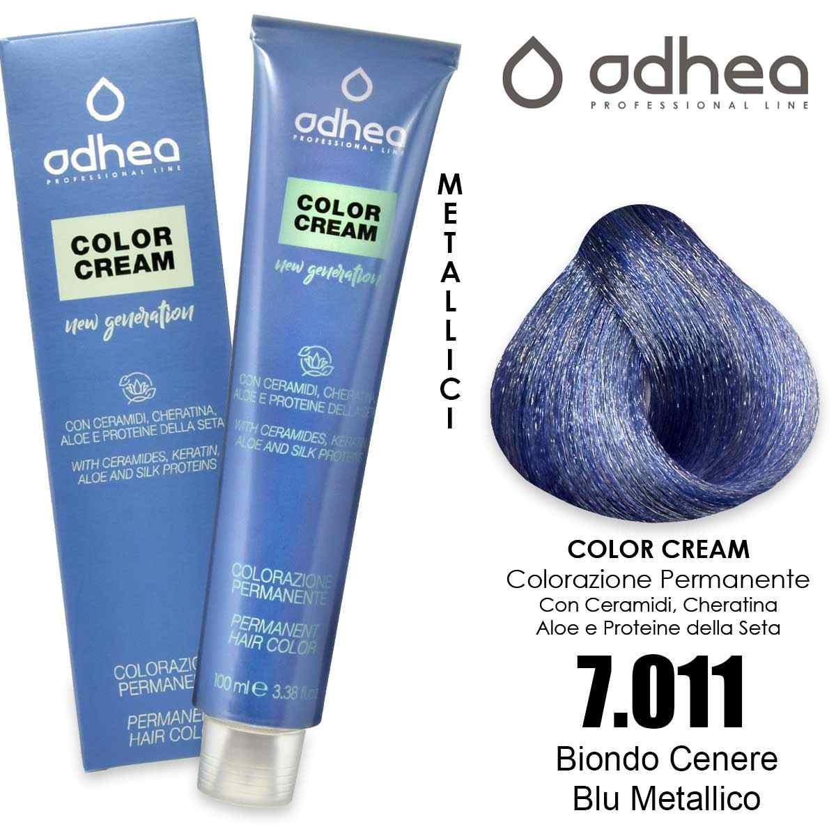 Odhea color cream con ammoniaca 100 ml - 7.011 steel blue