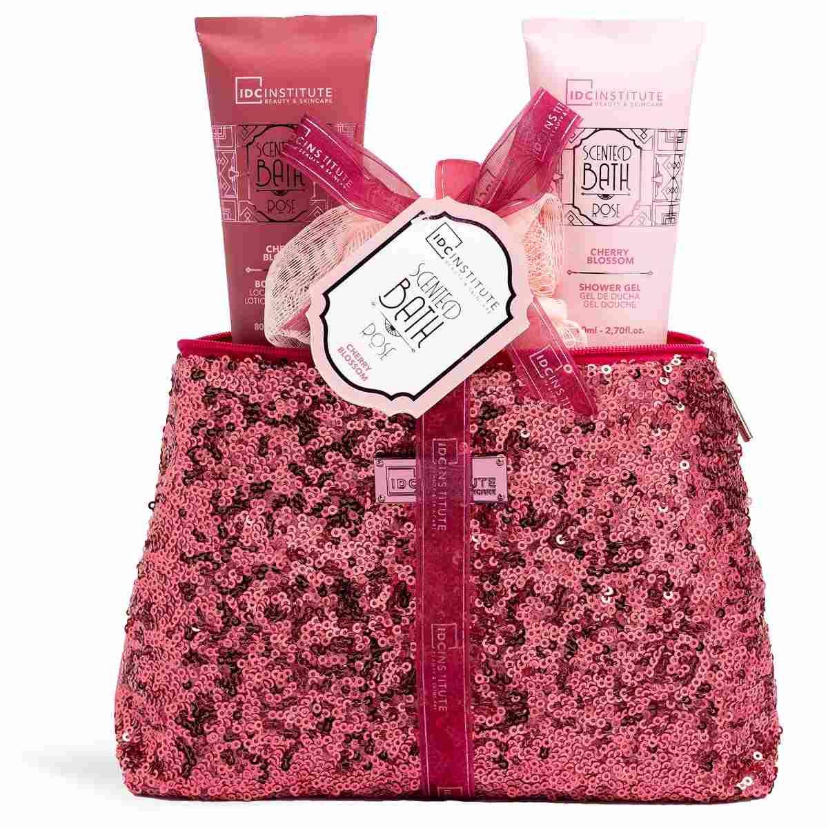 iNSTITUTE SCENTED BATH ROSE WASH BAG 3 PCS